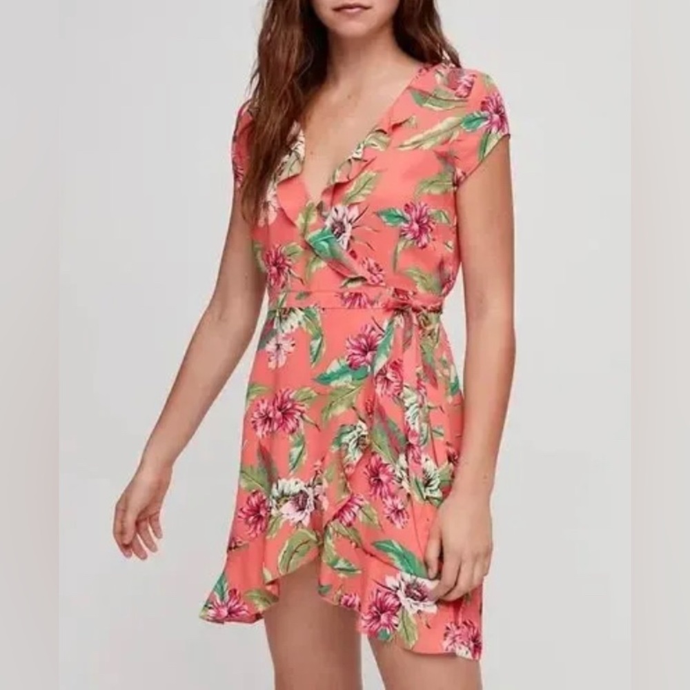 00 Sunday Best Ruffle Wrap Dress Aritzia